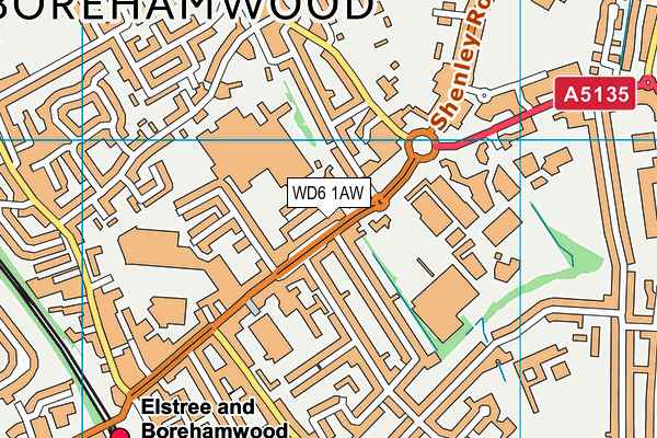 WD6 1AW map - OS VectorMap District (Ordnance Survey) WD6 1AW map - OS VectorMap District (Ordnance Survey)