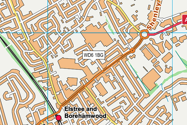 WD6 1BG map - OS VectorMap District (Ordnance Survey) WD6 1BG map - OS VectorMap District (Ordnance Survey)