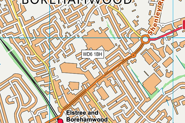 WD6 1BH map - OS VectorMap District (Ordnance Survey) WD6 1BH map - OS VectorMap District (Ordnance Survey)