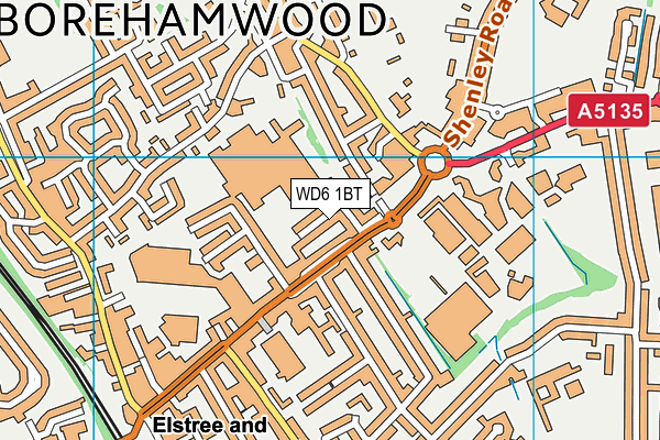 WD6 1BT map - OS VectorMap District (Ordnance Survey) WD6 1BT map - OS VectorMap District (Ordnance Survey)