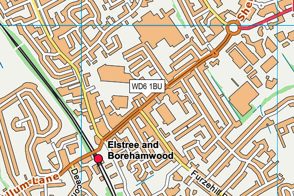 WD6 1BU map - OS VectorMap District (Ordnance Survey) WD6 1BU map - OS VectorMap District (Ordnance Survey)