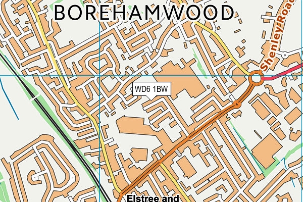 WD6 1BW map - OS VectorMap District (Ordnance Survey) WD6 1BW map - OS VectorMap District (Ordnance Survey)