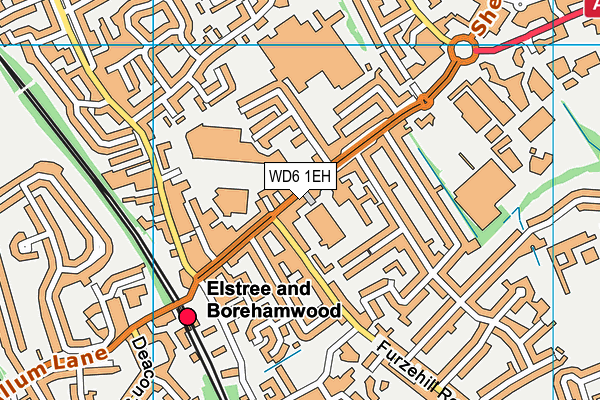 WD6 1EH map - OS VectorMap District (Ordnance Survey) WD6 1EH map - OS VectorMap District (Ordnance Survey)