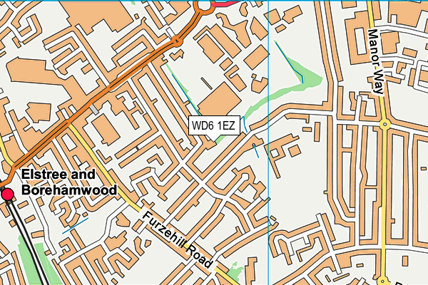 WD6 1EZ map - OS VectorMap District (Ordnance Survey) WD6 1EZ map - OS VectorMap District (Ordnance Survey)