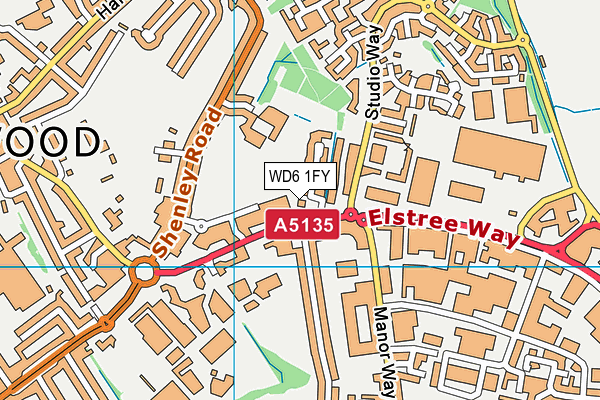 WD6 1FY map - OS VectorMap District (Ordnance Survey) WD6 1FY map - OS VectorMap District (Ordnance Survey)