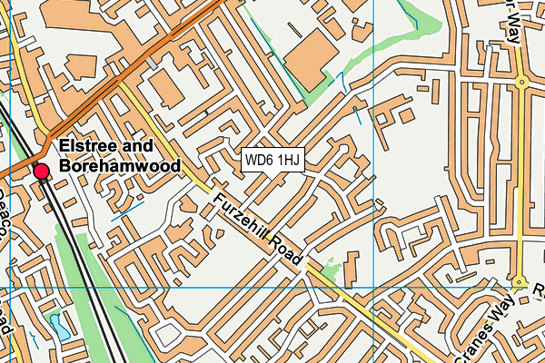 WD6 1HJ map - OS VectorMap District (Ordnance Survey) WD6 1HJ map - OS VectorMap District (Ordnance Survey)