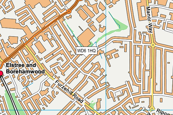 WD6 1HQ map - OS VectorMap District (Ordnance Survey) WD6 1HQ map - OS VectorMap District (Ordnance Survey)