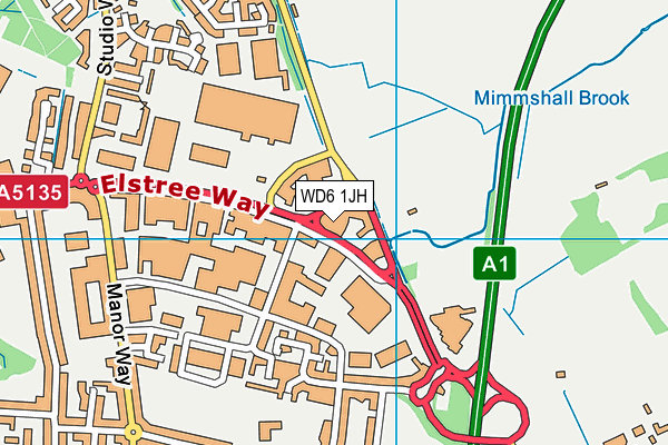 WD6 1JH map - OS VectorMap District (Ordnance Survey) WD6 1JH map - OS VectorMap District (Ordnance Survey)