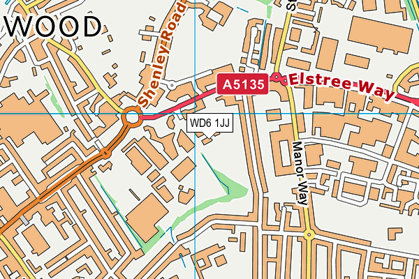 WD6 1JJ map - OS VectorMap District (Ordnance Survey) WD6 1JJ map - OS VectorMap District (Ordnance Survey)
