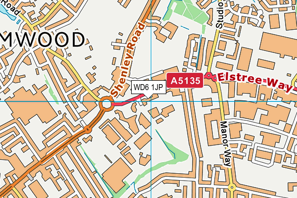 WD6 1JP map - OS VectorMap District (Ordnance Survey) WD6 1JP map - OS VectorMap District (Ordnance Survey)