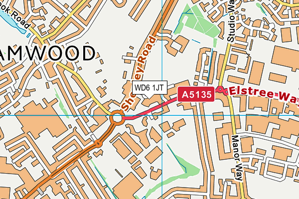 WD6 1JT map - OS VectorMap District (Ordnance Survey) WD6 1JT map - OS VectorMap District (Ordnance Survey)