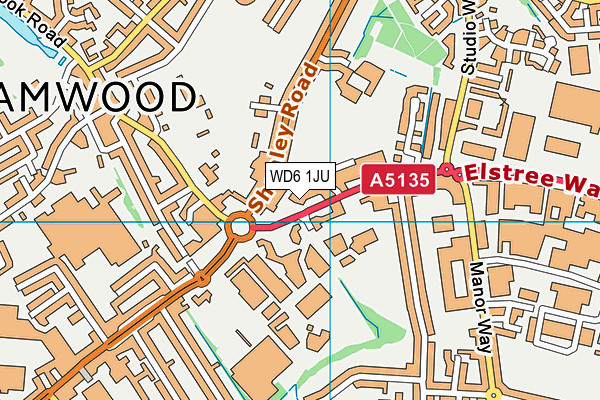 WD6 1JU map - OS VectorMap District (Ordnance Survey) WD6 1JU map - OS VectorMap District (Ordnance Survey)