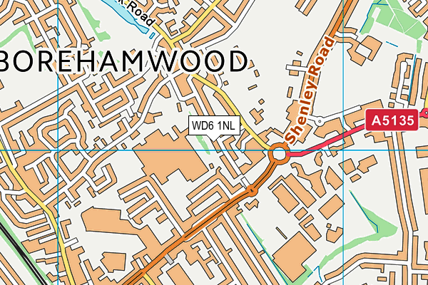 WD6 1NL map - OS VectorMap District (Ordnance Survey) WD6 1NL map - OS VectorMap District (Ordnance Survey)