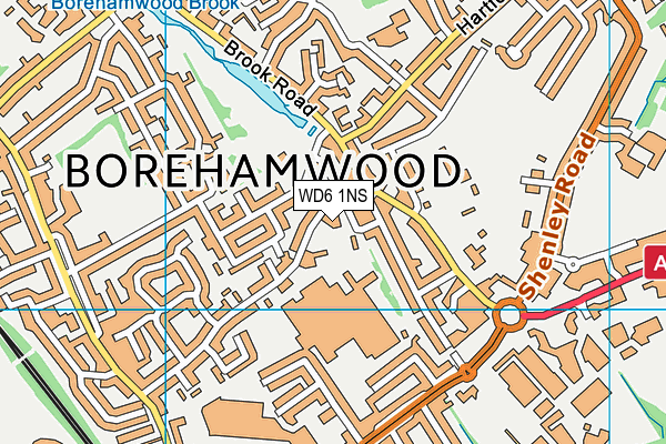WD6 1NS map - OS VectorMap District (Ordnance Survey) WD6 1NS map - OS VectorMap District (Ordnance Survey)