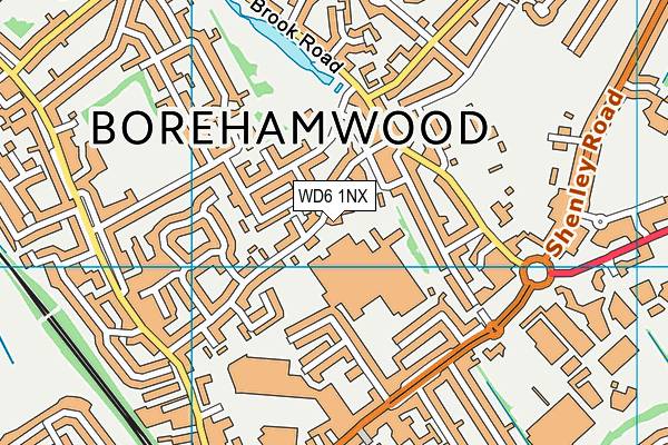 WD6 1NX map - OS VectorMap District (Ordnance Survey) WD6 1NX map - OS VectorMap District (Ordnance Survey)