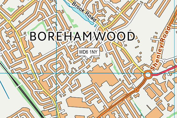 WD6 1NY map - OS VectorMap District (Ordnance Survey) WD6 1NY map - OS VectorMap District (Ordnance Survey)
