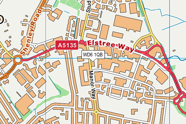WD6 1QB map - OS VectorMap District (Ordnance Survey) WD6 1QB map - OS VectorMap District (Ordnance Survey)