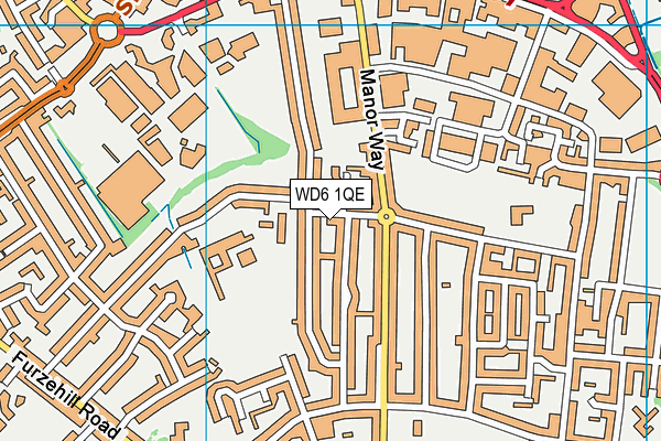 WD6 1QE map - OS VectorMap District (Ordnance Survey) WD6 1QE map - OS VectorMap District (Ordnance Survey)