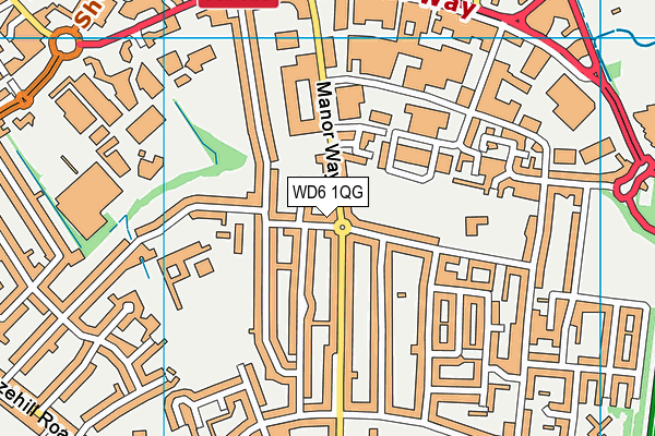 WD6 1QG map - OS VectorMap District (Ordnance Survey) WD6 1QG map - OS VectorMap District (Ordnance Survey)