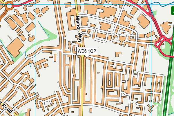 WD6 1QP map - OS VectorMap District (Ordnance Survey) WD6 1QP map - OS VectorMap District (Ordnance Survey)