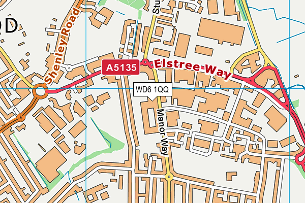 WD6 1QQ map - OS VectorMap District (Ordnance Survey) WD6 1QQ map - OS VectorMap District (Ordnance Survey)