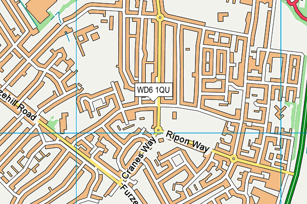 WD6 1QU map - OS VectorMap District (Ordnance Survey) WD6 1QU map - OS VectorMap District (Ordnance Survey)