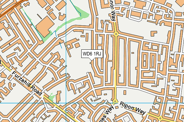 WD6 1RJ map - OS VectorMap District (Ordnance Survey) WD6 1RJ map - OS VectorMap District (Ordnance Survey)