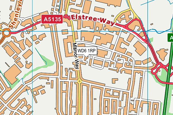 WD6 1RP map - OS VectorMap District (Ordnance Survey) WD6 1RP map - OS VectorMap District (Ordnance Survey)