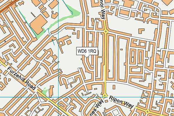 WD6 1RQ map - OS VectorMap District (Ordnance Survey) WD6 1RQ map - OS VectorMap District (Ordnance Survey)