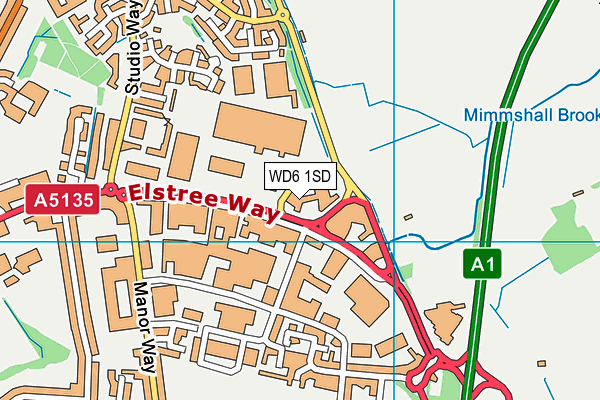 WD6 1SD map - OS VectorMap District (Ordnance Survey) WD6 1SD map - OS VectorMap District (Ordnance Survey)