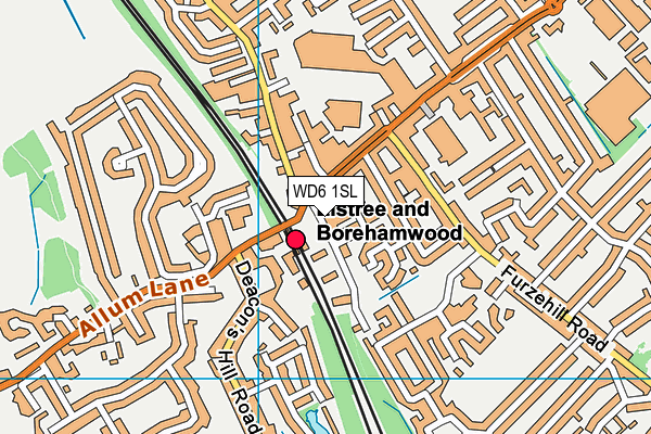 WD6 1SL map - OS VectorMap District (Ordnance Survey) WD6 1SL map - OS VectorMap District (Ordnance Survey)