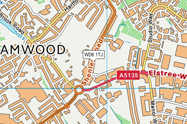 WD6 1TJ map - OS VectorMap District (Ordnance Survey) WD6 1TJ map - OS VectorMap District (Ordnance Survey)