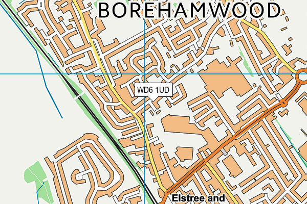 WD6 1UD map - OS VectorMap District (Ordnance Survey)