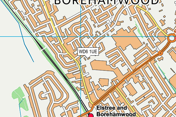 WD6 1UE map - OS VectorMap District (Ordnance Survey) WD6 1UE map - OS VectorMap District (Ordnance Survey)