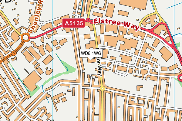 WD6 1WG map - OS VectorMap District (Ordnance Survey) WD6 1WG map - OS VectorMap District (Ordnance Survey)