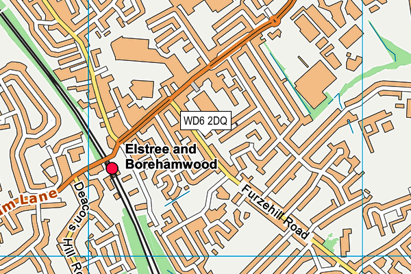 WD6 2DQ map - OS VectorMap District (Ordnance Survey) WD6 2DQ map - OS VectorMap District (Ordnance Survey)