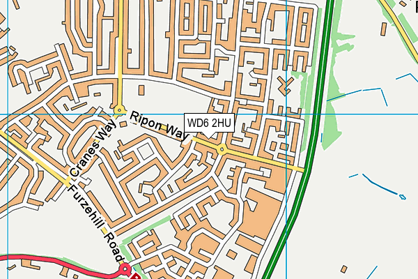 WD6 2HU map - OS VectorMap District (Ordnance Survey) WD6 2HU map - OS VectorMap District (Ordnance Survey)
