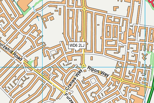 WD6 2LJ map - OS VectorMap District (Ordnance Survey) WD6 2LJ map - OS VectorMap District (Ordnance Survey)