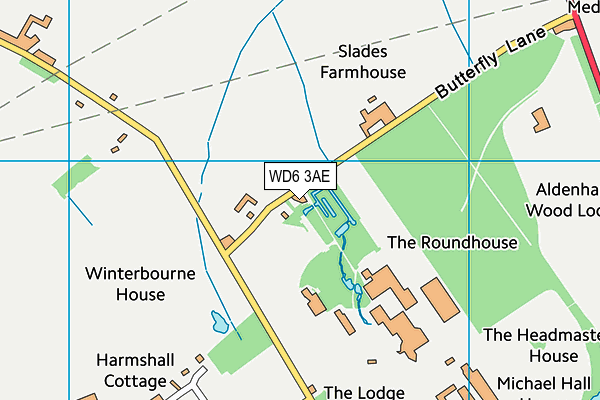 WD6 3AE map - OS VectorMap District (Ordnance Survey) WD6 3AE map - OS VectorMap District (Ordnance Survey)
