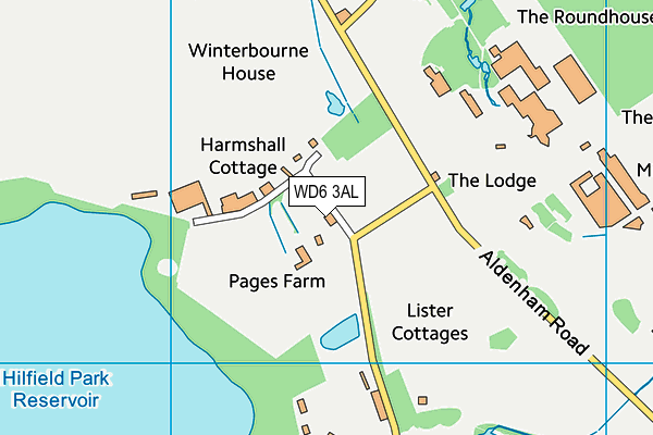 WD6 3AL map - OS VectorMap District (Ordnance Survey) WD6 3AL map - OS VectorMap District (Ordnance Survey)