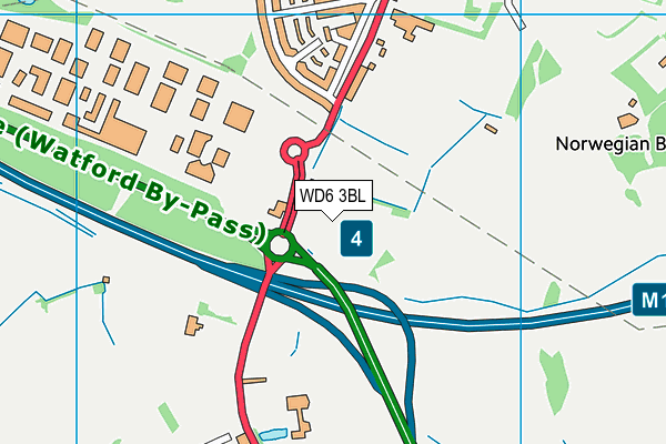 WD6 3BL map - OS VectorMap District (Ordnance Survey) WD6 3BL map - OS VectorMap District (Ordnance Survey)