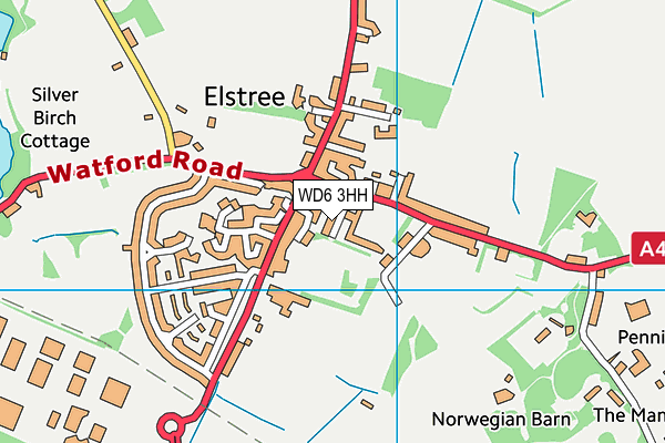 WD6 3HH map - OS VectorMap District (Ordnance Survey) WD6 3HH map - OS VectorMap District (Ordnance Survey)