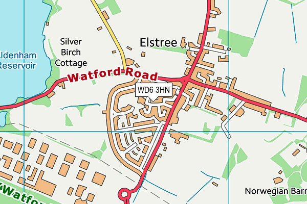 WD6 3HN map - OS VectorMap District (Ordnance Survey)