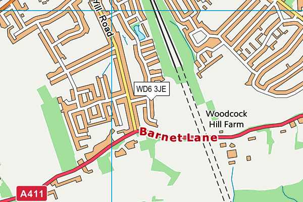 WD6 3JE map - OS VectorMap District (Ordnance Survey) WD6 3JE map - OS VectorMap District (Ordnance Survey)