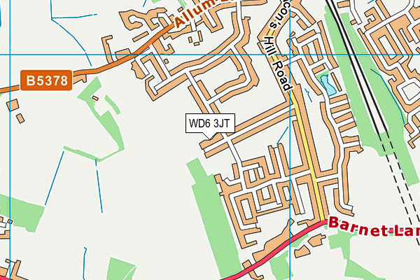 WD6 3JT map - OS VectorMap District (Ordnance Survey) WD6 3JT map - OS VectorMap District (Ordnance Survey)