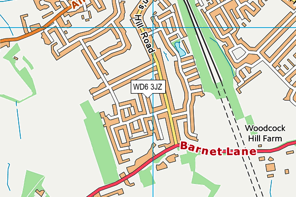 WD6 3JZ map - OS VectorMap District (Ordnance Survey) WD6 3JZ map - OS VectorMap District (Ordnance Survey)