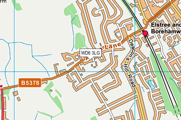WD6 3LG map - OS VectorMap District (Ordnance Survey) WD6 3LG map - OS VectorMap District (Ordnance Survey)