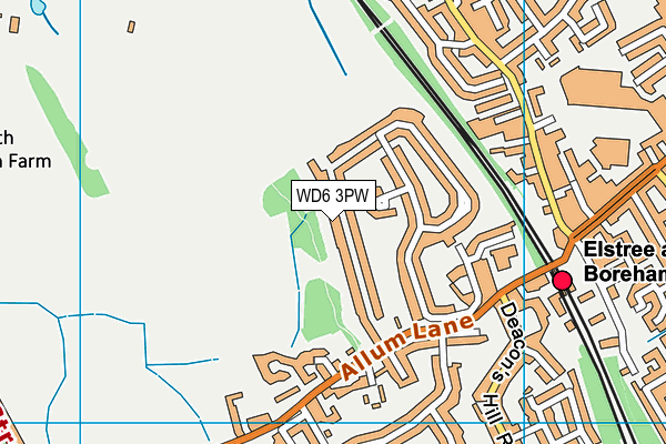 WD6 3PW map - OS VectorMap District (Ordnance Survey) WD6 3PW map - OS VectorMap District (Ordnance Survey)