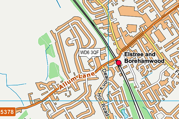 WD6 3QF map - OS VectorMap District (Ordnance Survey) WD6 3QF map - OS VectorMap District (Ordnance Survey)