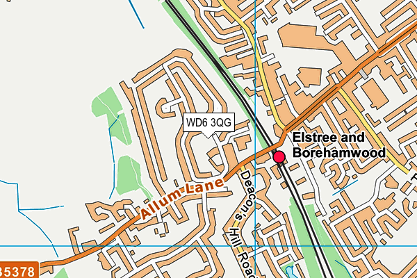 WD6 3QG map - OS VectorMap District (Ordnance Survey) WD6 3QG map - OS VectorMap District (Ordnance Survey)